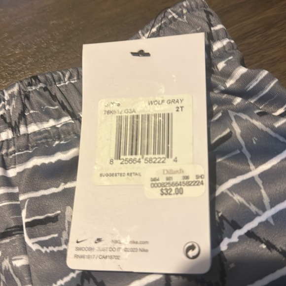 NWT Nike Toddlers Boys Be Real AOP Shorts  Wolf Gray - Picture 6 of 10